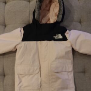The North Face Light Pink and Black Parka